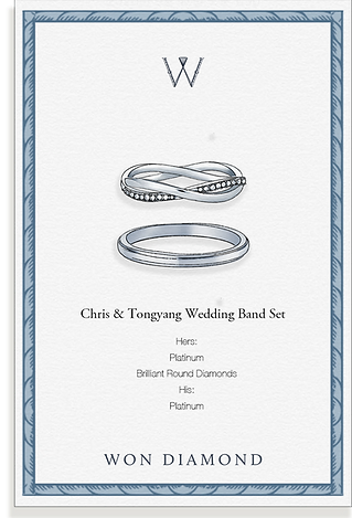 C & T Wedding Band Set